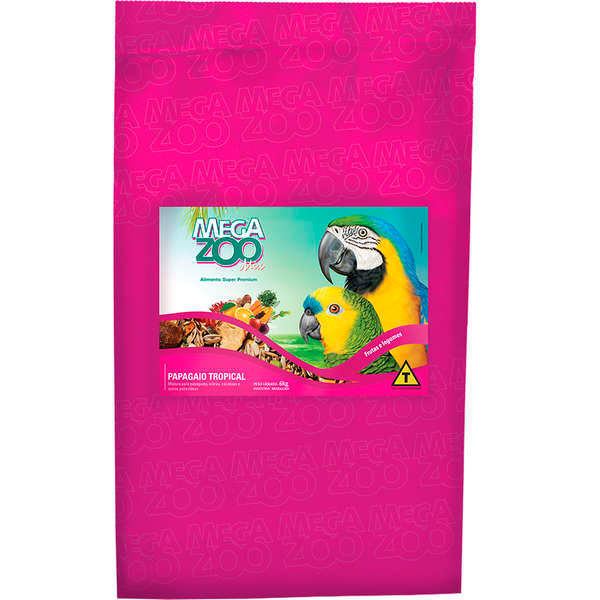 Alimento Para Papagaio Megazoo Mix Tropical 6kg