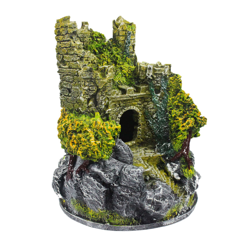 Toca Enfeite Para Repteis E Aracnideos Em Resina Castelo Medieval