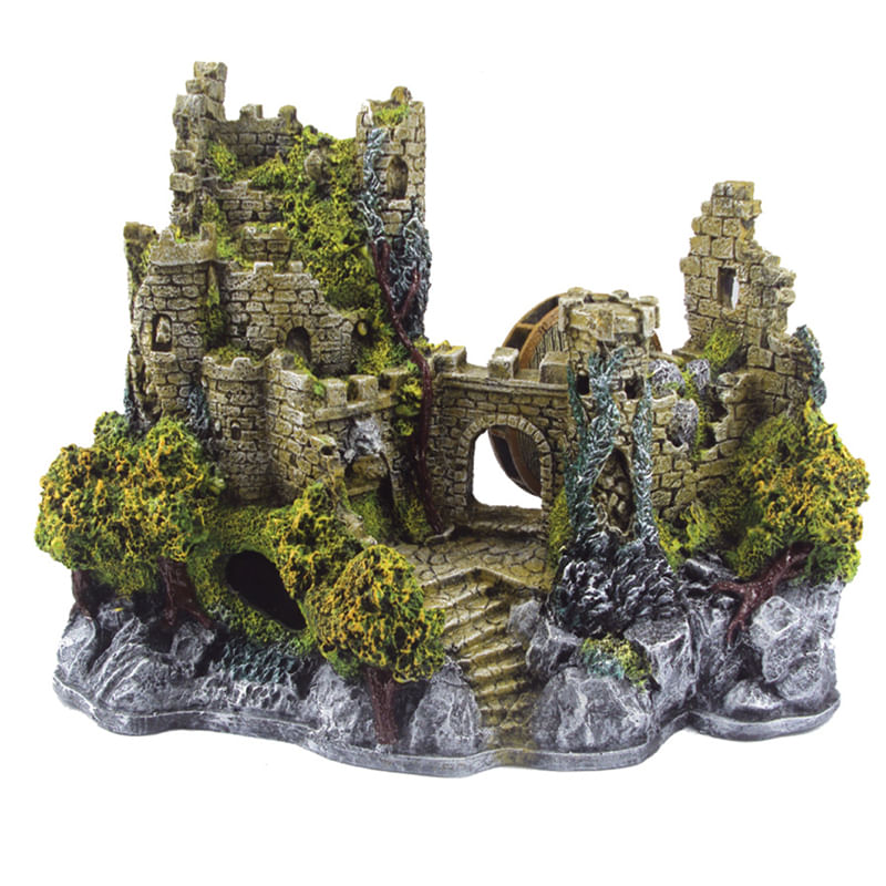 Toca Enfeite Em Resina G Castelo Medieval Para Repteis E Aracnideos