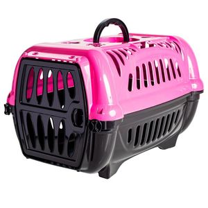 Caixa De Transporte N1 Para Animais De Pequeno Porte Jel Plast Rosa