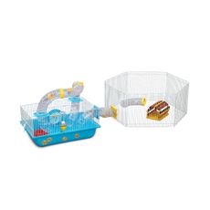 Gaiola Para Hamster Habitat Stickers Mouse Club Azul Morapet
