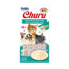 Petisco Para Furão E Gatos Churu Frango Com Caranguejo 224g