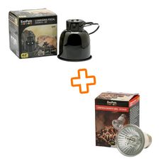 Kit Luminaria Focal PP + Mini Lampada De Aquecimento 20w
