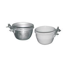 Comedouro Aluminio Reforçado Branco Arara e Papagaio Bragança 400ml